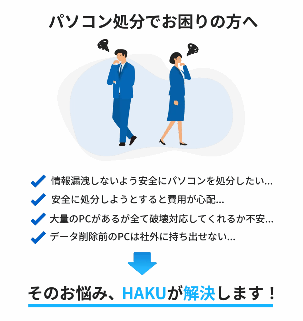 HDD・SSD物理破壊サービスの概要図