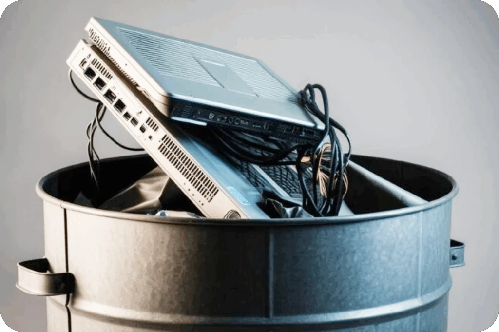 データ消去作業の様子